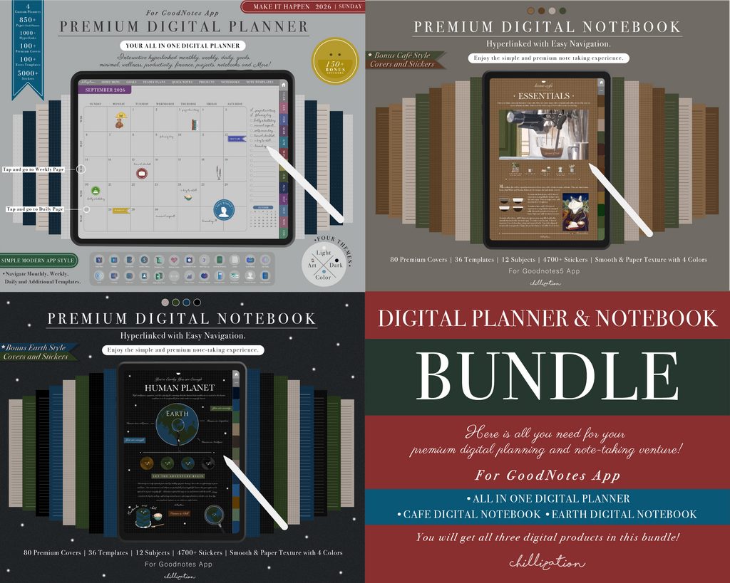 GoodNotes Ultimate Bundle: 2026 Premium All-In-One Digital Planner | 2 ...