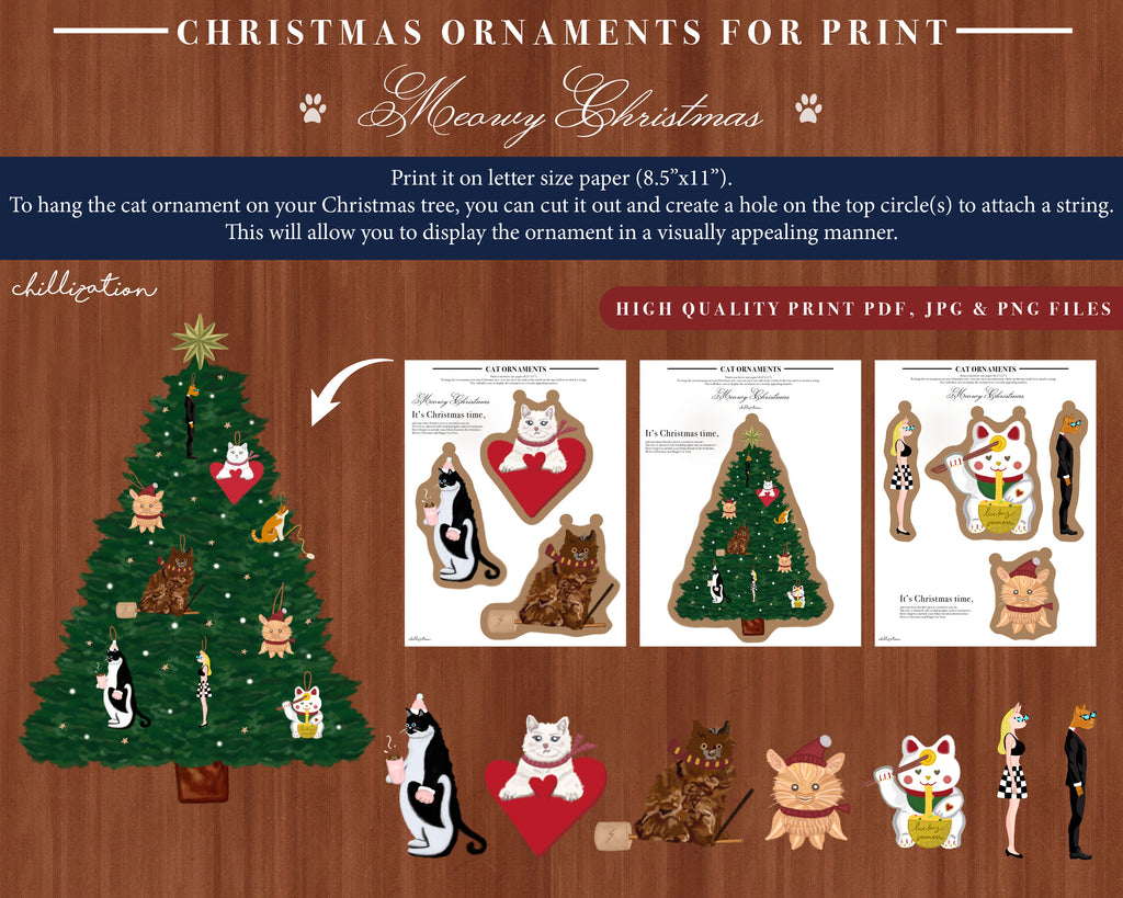 Purr-fectly Organized Digital Christmas Planner & Printable Bundle